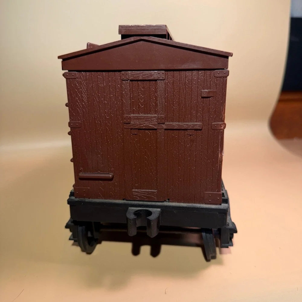 Jim Beam Jersey & Western Railway Yellow Boxcar Train Whiskey Decanter Vintage
